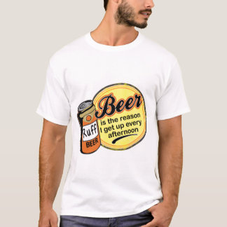 T-shirt Bière, la raison je lève chaque après-midi