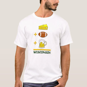 T-shirt Bière le Wisconsin du football de fromage