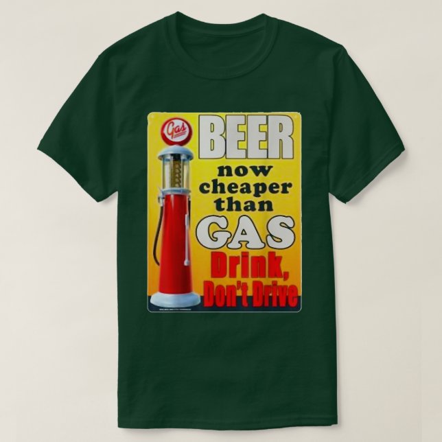 T-shirt Bière maintenant moins cher que la boisson à essen (Design devant)