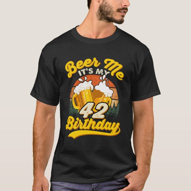 T-shirt Bière Moi C'Est Mon 42E 42 Boire (Devant)