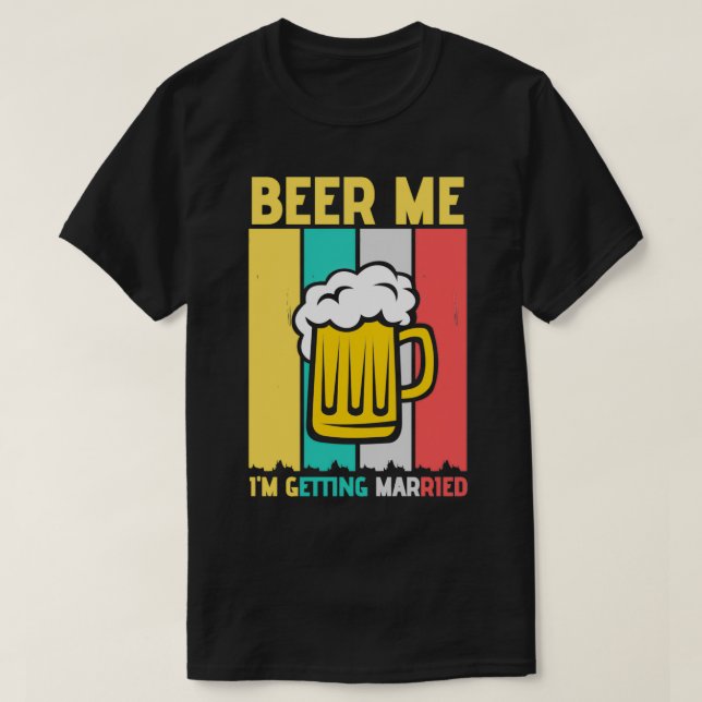 T-shirt Bière Moi Je Me Marie (Design devant)