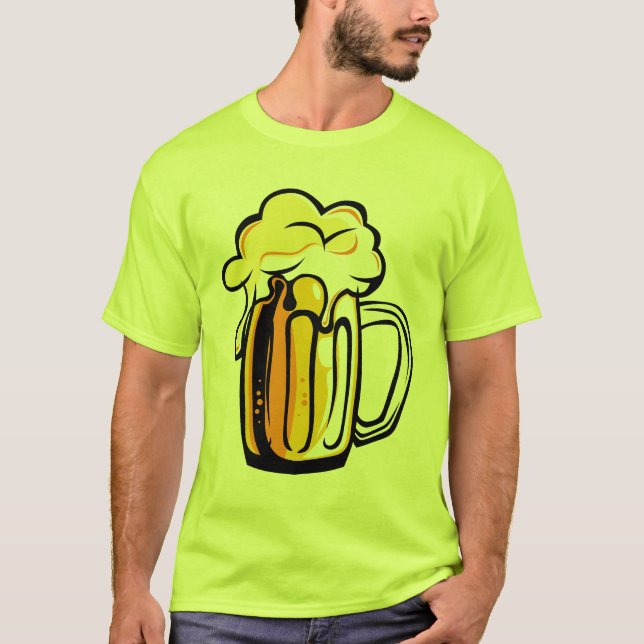 T-shirt biere mousse binouse chope verre alcool 2905_A (Devant)
