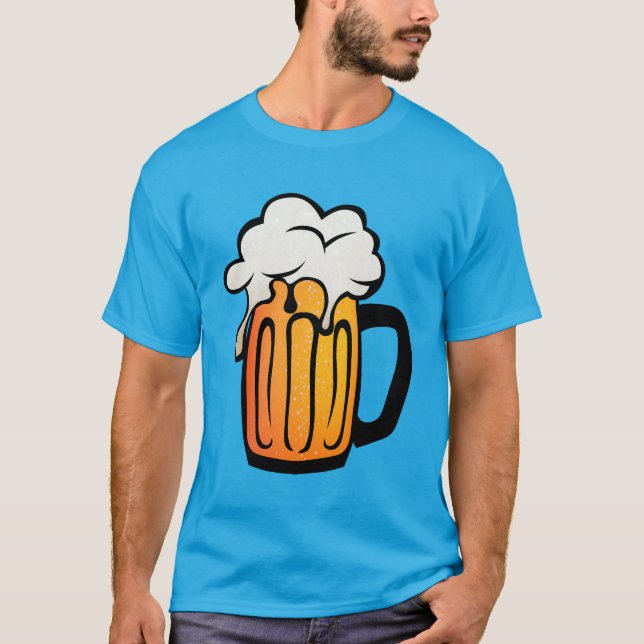 T-shirt biere mousse binouze chope verre alcool 2303_o (Devant)