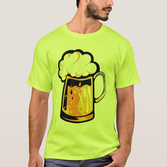 T-shirt biere mousse chope binouze alcool verre 1610_Z (Devant)