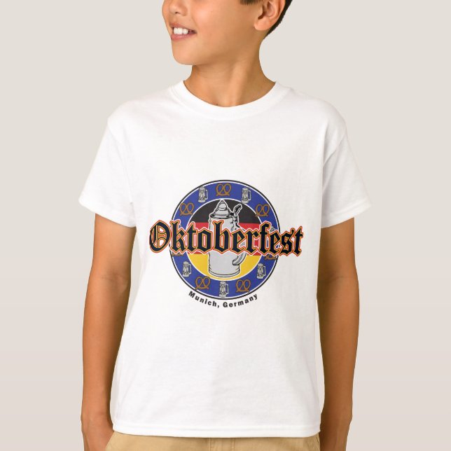T-shirt Bière Oktoberfest et Pretzels (Devant)
