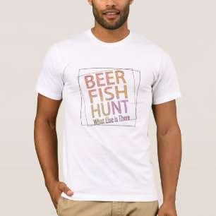 T-shirt bière poisson chasse drôle cadeau pour papa fête d