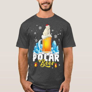 T-shirt Bière polaire drôle Noël Père Noël Polar Bear Bièr