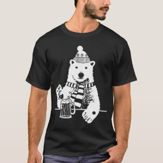 T-shirt Bière potable glacée Alask d'ours blanc d'ours