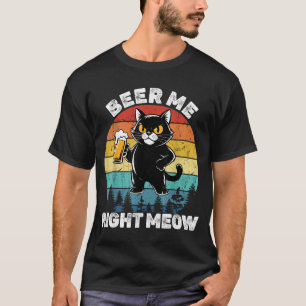 T-shirt Bière pour moi tout de suite Mignon chat qui boit 