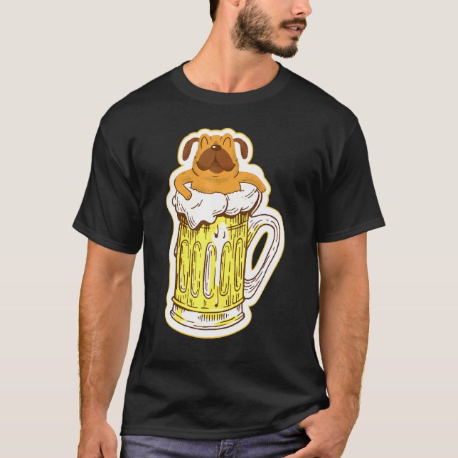 T-shirt Bière Pug (Devant)