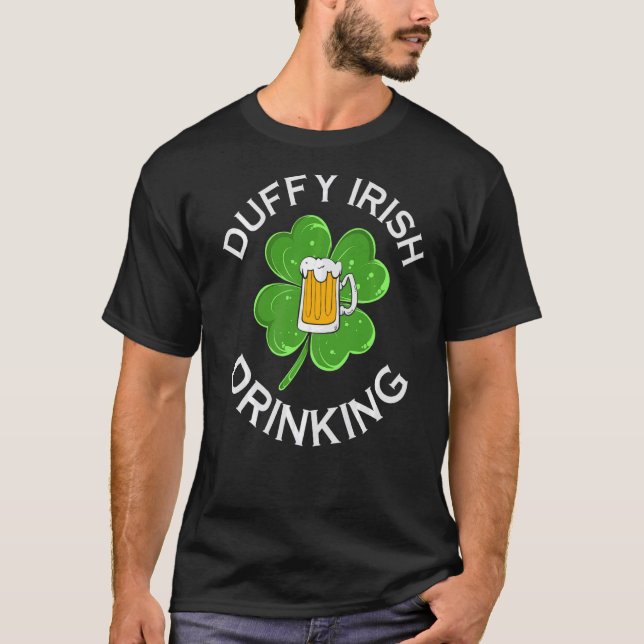 T-shirt Bière Shamrock Duffy Irish Drop Jour de la Saint P (Devant)