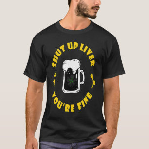 T-shirt Bière Sombre Boire Saint Patricks Fermé Foie