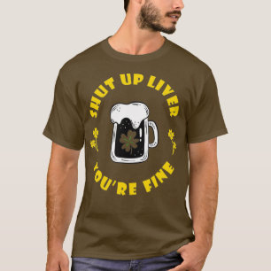T-shirt Bière Sombre Boire Saint Patricks Fermé Foie