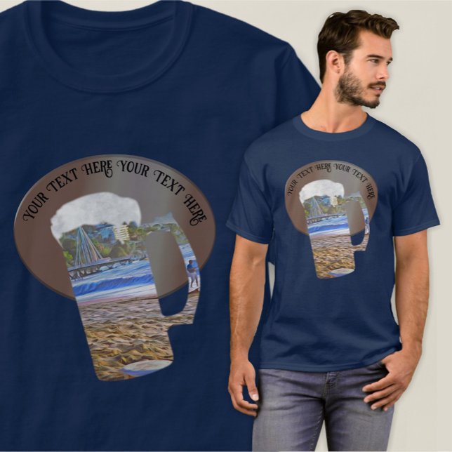 T-shirt Bière sur la plage de Los Muertos 786 (Créateur téléchargé)