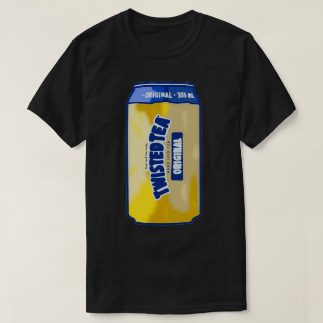 T-shirt Bière thé sucré tressé peut (Design devant)