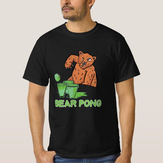 T-shirt Bière Un Bear Pong (Devant)