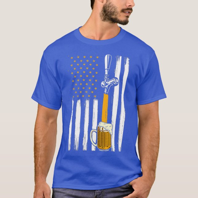 T-shirt Bière US Drapeau (Devant)