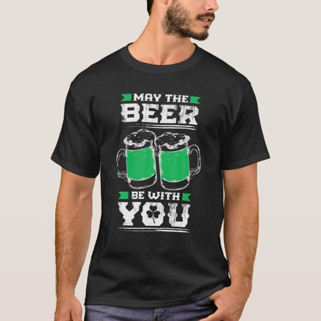 T-shirt Bière verte, Boisson irlandaise, Jour de la Saint  (Devant)