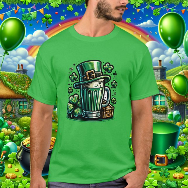 T-shirt Bière verte et Casquette Leprechaun (Créateur téléchargé)
