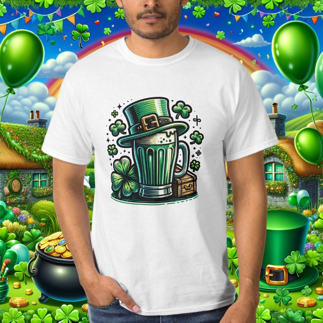 T-shirt Bière verte et Casquette Leprechaun (Créateur téléchargé)