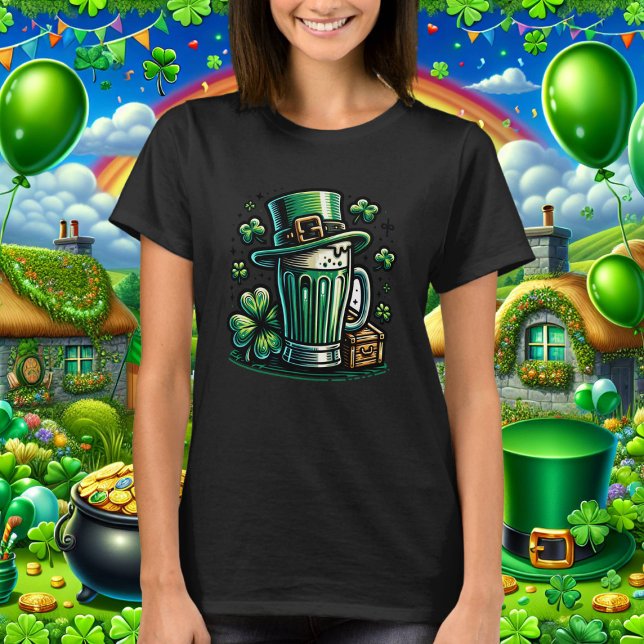 T-shirt Bière verte et Casquette Leprechaun (Créateur téléchargé)