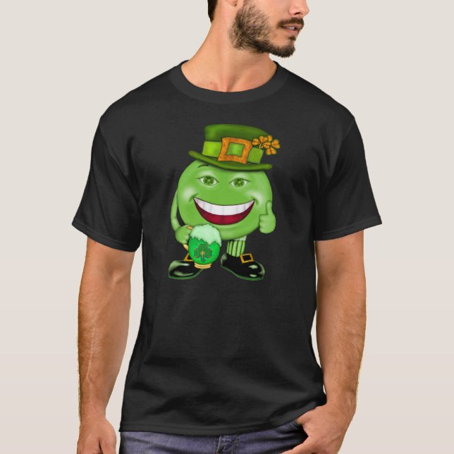 T-shirt Bière verte et Shamrock (Devant)