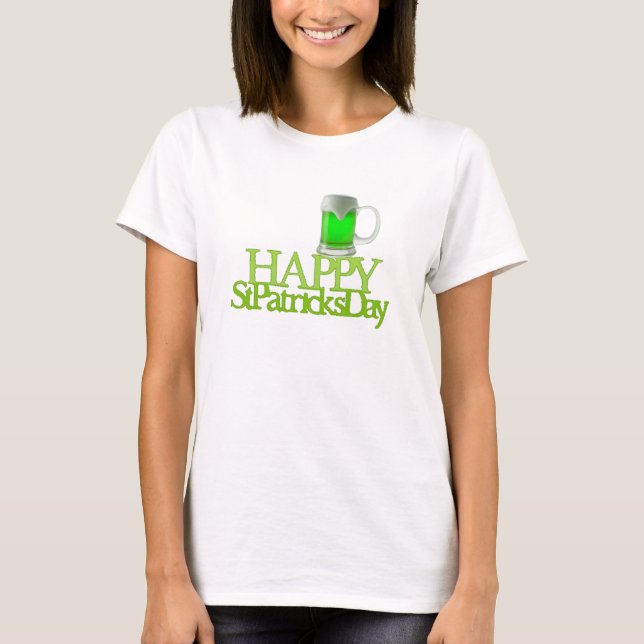 T-shirt Bière verte Joyeuse St. Patrick (Devant)