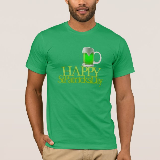 T-shirt Bière verte Joyeuse St. Patrick (Devant)