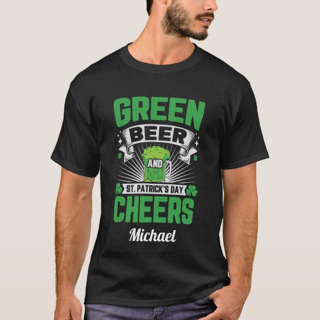 T-shirt Bière verte St. Patrick’s Day Cheval Clover Shamro (Devant)