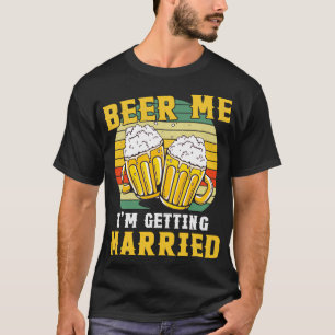 T-shirt Bière Vintage Je me marie Mariée Marié 
