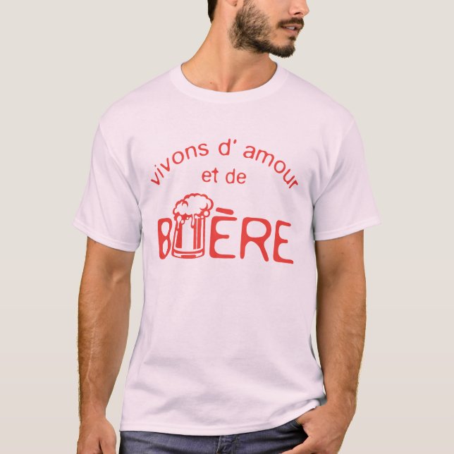 T-shirt biere_vivons_amour_citation_phrase_alcool_text_hum (Devant)