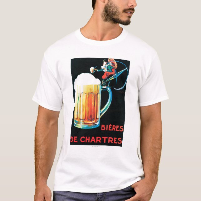 T-shirt Bières d'affiche promotionnelle de Chartres (Devant)