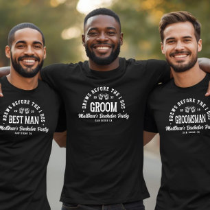 T-shirt Bières de fête d'enterrement de vie de garçon drôl