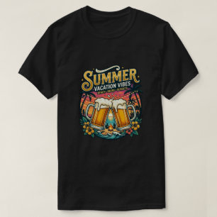 T-shirt Bières de plage et couchers de soleil - Fête de va