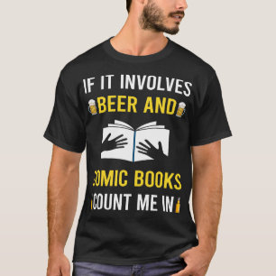 T-shirt Bières Et Livres Comiques