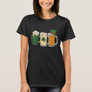 T-shirt Bières irlandaises Drapeau de l'Irlande Saint-Patr