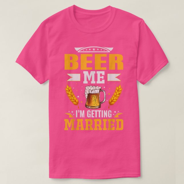 T-shirt Bières, je me marie, l'enterrement de vie de garço (Design devant)