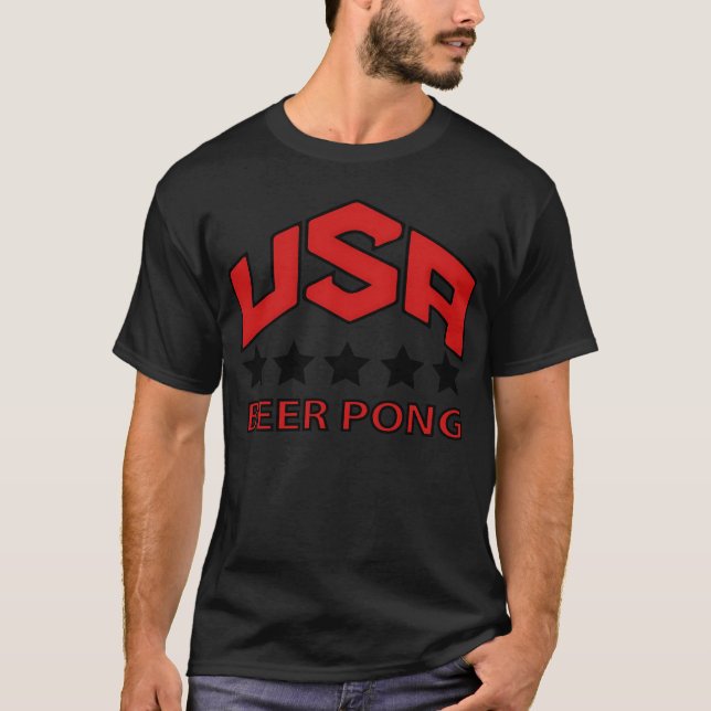 T-shirt Bières USA Pongeam drôle (Devant)