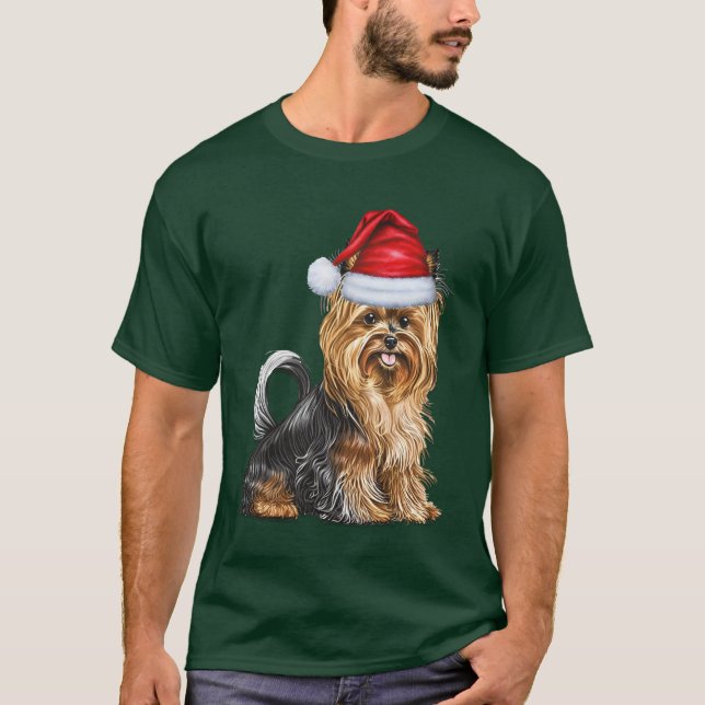 T-shirt Biewer Terrier Amoureux des chiens Funny Noël (Devant)