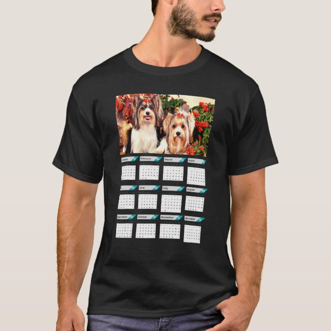 T-shirt Biewer Terrier Puppies Calendrier 2023 (Devant)