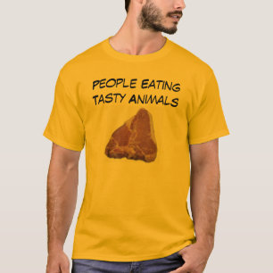 T-shirt Bifteck à l'os, les gens mangeant les animaux