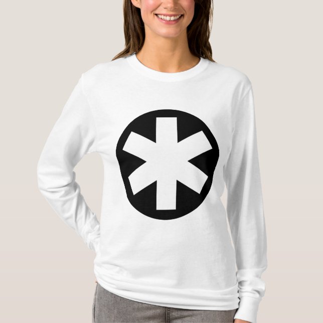 T-shirt Big Asterisk - noir et blanc (Devant)