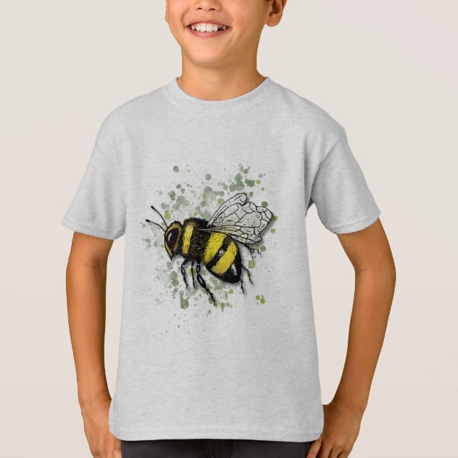 T-shirt Big Beautiful Bumble BEE, Digital Drawing (Devant)