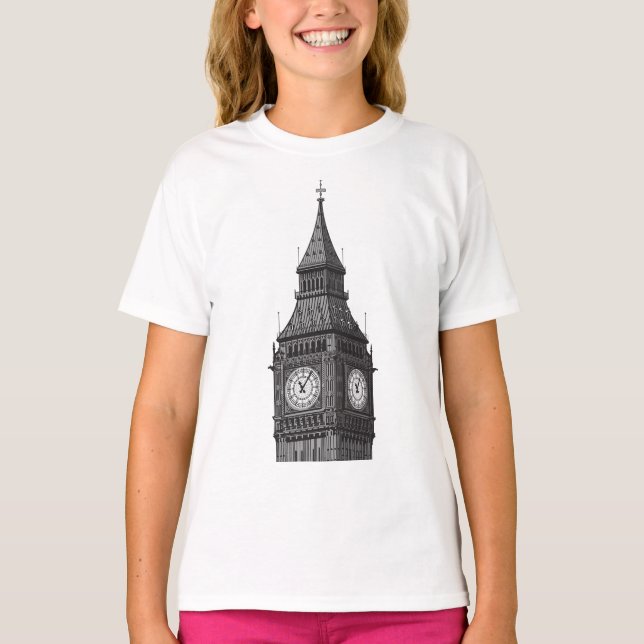 T-shirt Big Ben Horloge Tower Londres Angleterre (Devant)