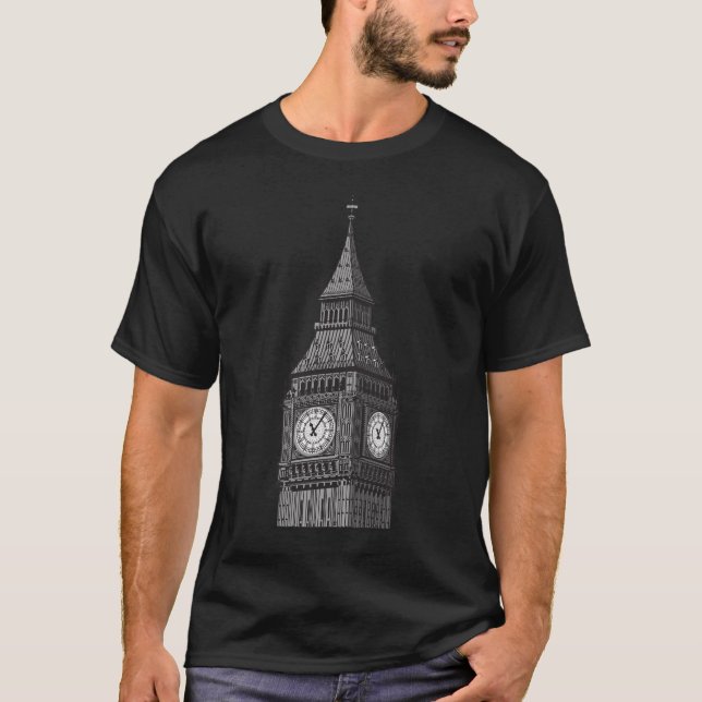 T-shirt Big Ben Horloge Tower Londres Angleterre (Devant)
