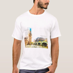 T-shirt Big Ben London Aquarell