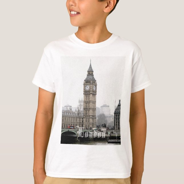 T-shirt Big Ben London (aquarelle) (Devant)