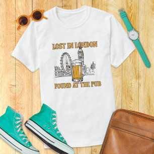 T-shirt Big Ben London Eye UK Pub Life British Souvenir