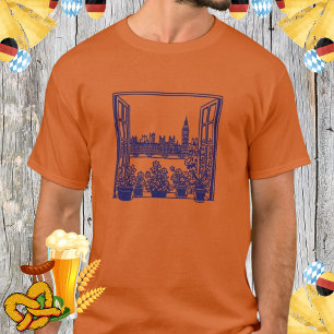 T-shirt Big Ben London Window View Royaume-Uni Travel Souv