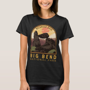 T-shirt Big Bend National Park Balancing Rock Vintage Embl